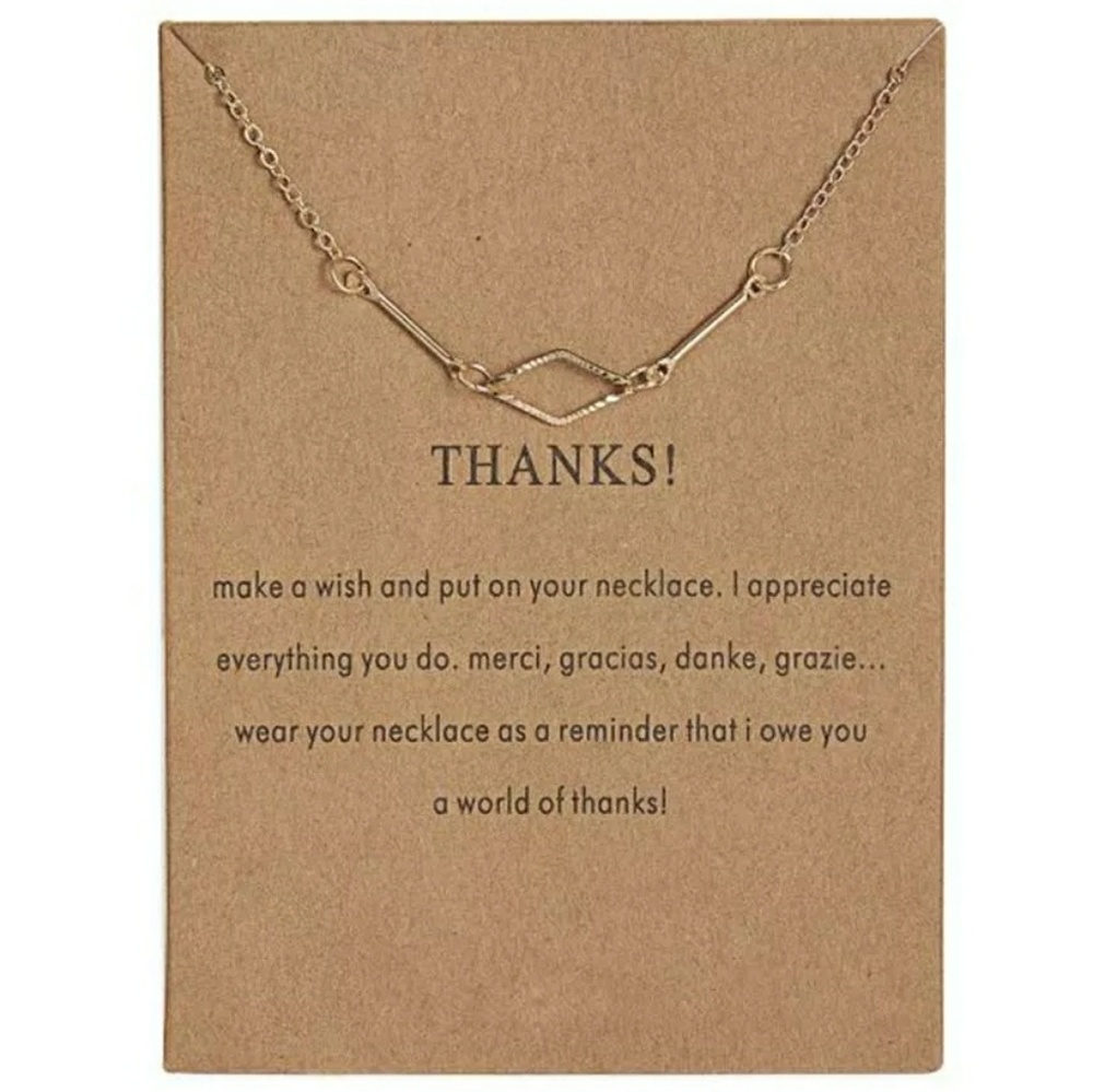 NWT Thanks! Necklace
